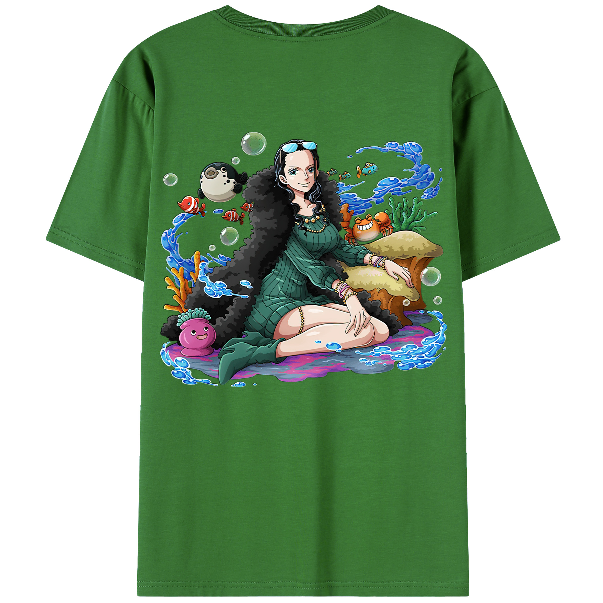 ワンピース ニコ・ロビン ONE PIECE Nico Robin レディース半袖Tシャツ(バックプリント)
